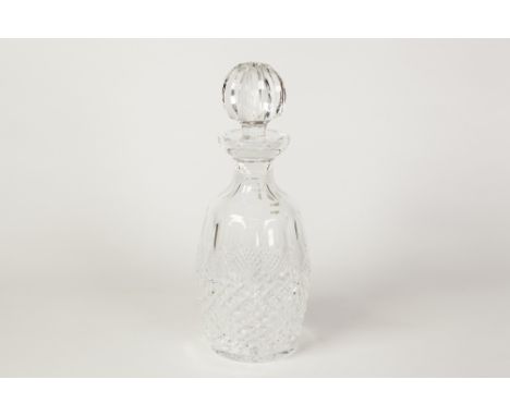 WATERFORD CUT GLASS 'COLLEEN' SPIRIT DECANTER, 10 1/2" (26.7cm) high, in original box 