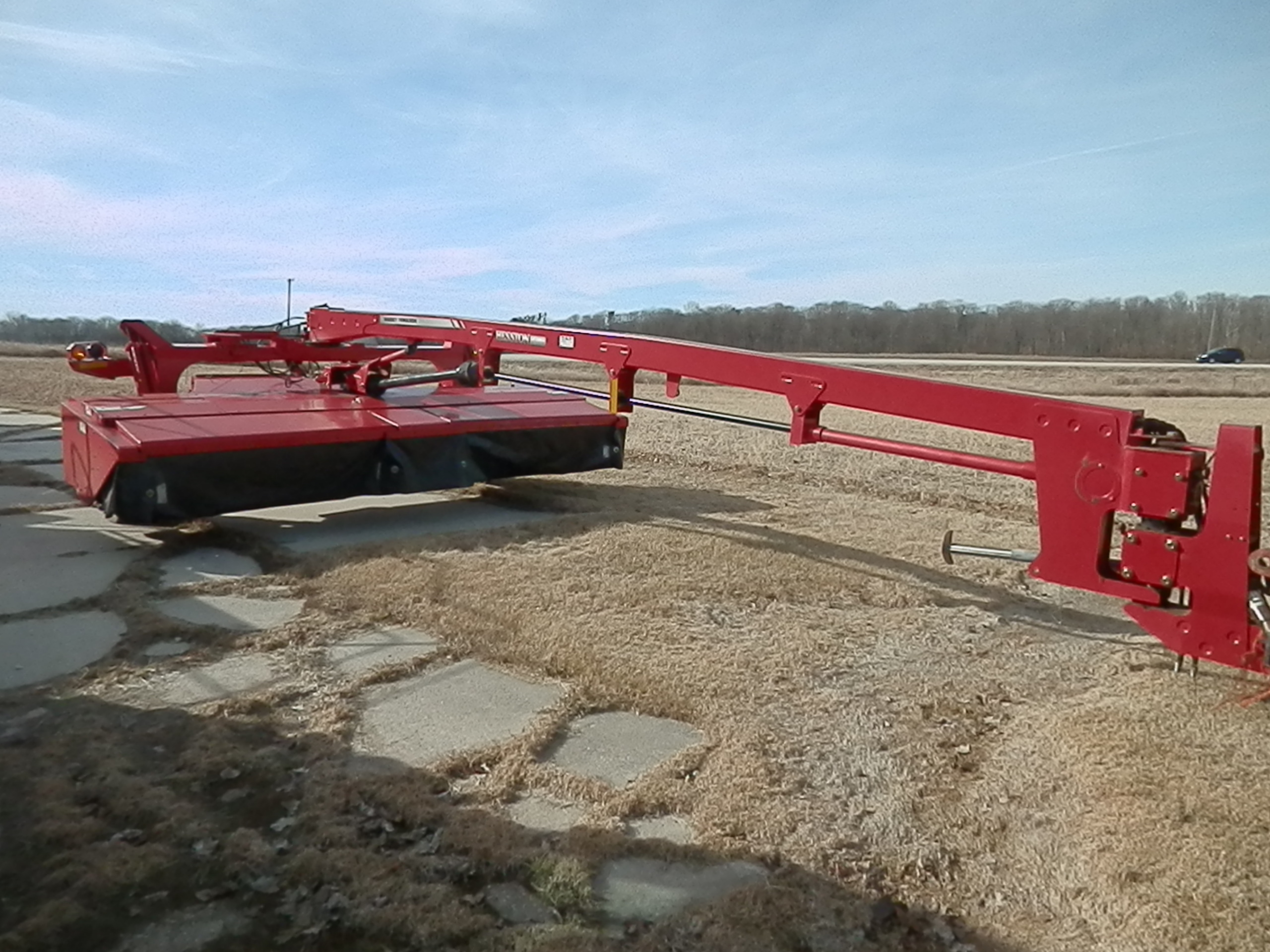 MF Hesston 1375 16' Discbine, 15'3" cutting width, Steel on steel rolls