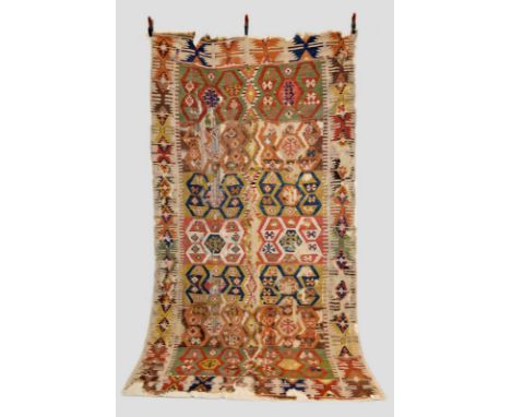 Attractive Anatolian kelim, Adana district, south central Anatolia, first half 19th century, 10ft. 10in. x 5ft. 10in. 3.30m. 