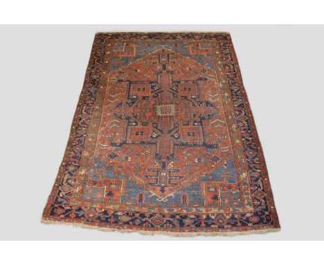 Attractive Heriz carpet, north west Persia, first quarter 20th century, 10ft. 9in. x 7ft. 8in. 3.28m. x 2.34m. Some areas of 