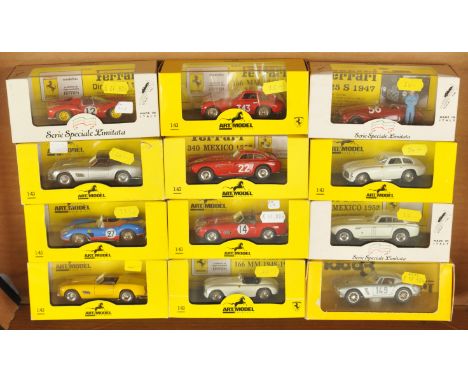 La Mini Miniera &amp; Art Model 1/43rd. Mixed group of cars. 8928 Ferrari 125 S - Red #56 + driver figure, 8924 Dino 206 S - 