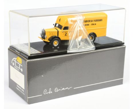 Carlo Brianza ABC66 1/43rd Alfa Romeo Race Car Transporter - Yellow, "S.A. Scuderia Ferrari" - Modena - Italy, Tripoli GP 193