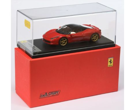 Look Smart LS458 1/43rd Ferrari 458 F1 Italia - Red / Black roof. Special Colour for BMA 43. Conditions: Mint with Excellent 