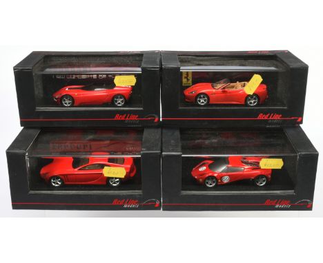 Red Line 1/43rd Group of 4x Ferrari Cars. Comprising RL144 Fiorano, RL145 Millechilli, RL146 Tre Diviso, RL174 California. Co