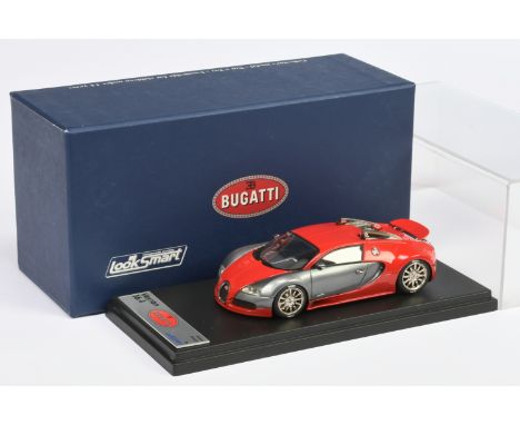 Look Smart LS114M 1/43rd Bugatti Veyron Study Concorso Italiano 2007 - Dino Red / Metallic Grey. Conditions: Mint with Excell