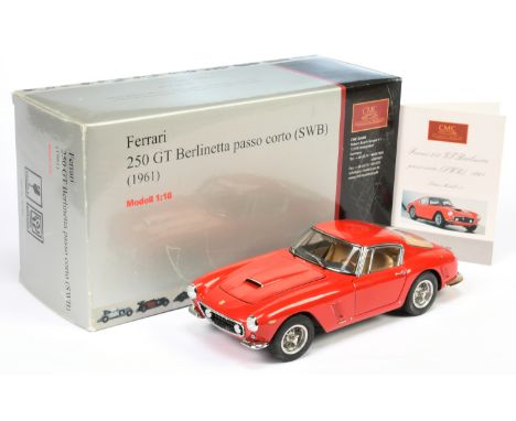CMC 1:18 scale M-046 Ferrari 250 GT Berlinetta Passo Corto (SWB), requires some cleaning, part of rear bumper needs gluing in