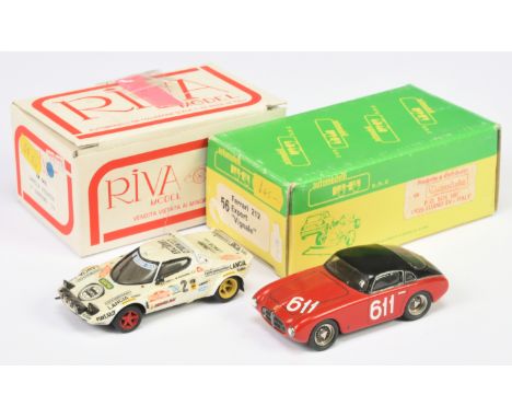 Riva &amp; Automodelli pair of White Metal Cars comprising of (1) No. RM005 1979 Lancia Stratos Rally Car and (2) No. 56 1952