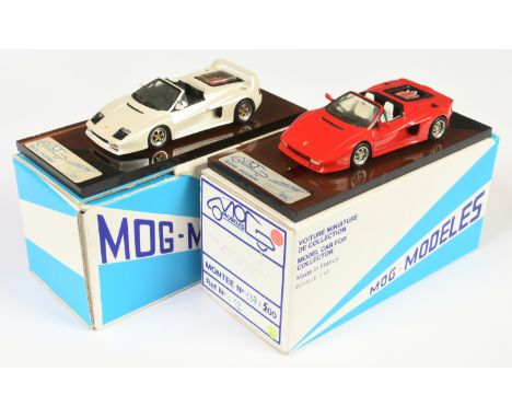 Mog Models 1/43rd Pair of Koenig Special Ferrari Cars. Comprising #12 Testarossa Turbo Cabriolet - Red 1988 Ltd Edition 137 o