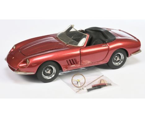BNT HE14 by Enrica (Italy) 1/14th Ferrari 275 GT5/4 - metallic red, requires extensive repairs to windscreen surround, other 