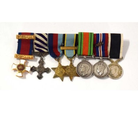 WW2 NZ Airforce gallantry medal miniature group of 7 to Flight Lieutenant Malcolm Robert Head N.Z.413414 to include Distingui