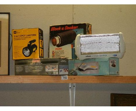 A mixed lot including heater, lantern etc., COLLECT ONLY.