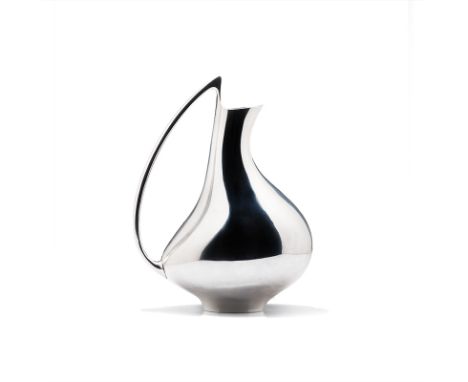 A DANISH SILVER "PREGNANT DUCK" PITCHER, MODEL NO. 992, DESIGNED BY HENNING KOPPEL FOR GEORG JENSEN, COPENHAGEN, POST 1945 th