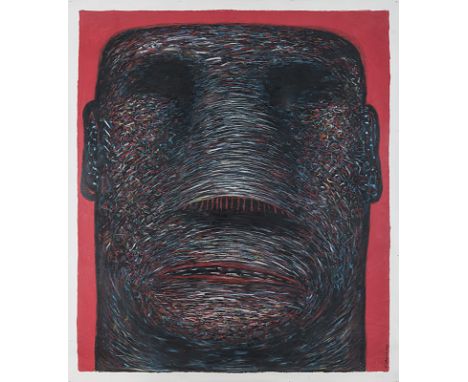 Norman Clive Catherine (South African 1949-) UNIDENTIFIED signed and dated 1993 oilstick on paper Friedman, H., Jamal, A., an