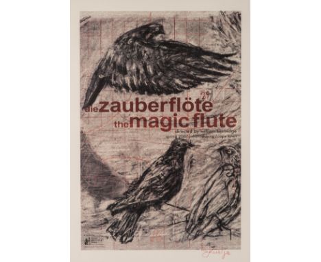 William Joseph Kentridge (South African 1955-) THE MAGIC FLUTE POSTER archival digital print, signed sheet size: 84 by 59,5cm