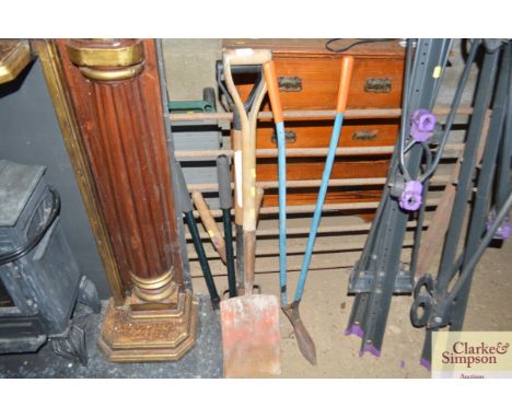 Various garden hand tools