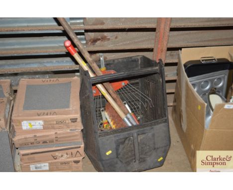 A quantity of garden hand tools etc