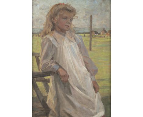 William John Leech RHA ROI (1881-1968)Girl in a Garden Oil on canvas, 60 x 40cm (23½ x 15¾'')Exhibited: Dublin, National Gall
