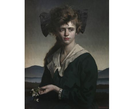 Gerald Leslie Brockhurst (1890-1978)Portrait of Florence Forsyth Oil on panel, 60.7 x 47.4cm (23¾ x 18¾'')Signed Provenance: 