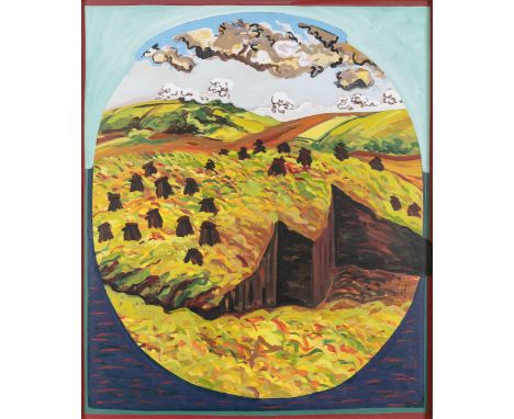 Brian Bourke HRHA (b.1936)Spring, Knockalough Bog Cuts (c.1982)Oil on canvas, 96 x 82cm (37¾ x 32¼'')Brian Bourke was born in