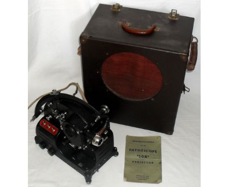 Pathe 'Son' 9.5mm Optical Sound Projector.
c.1951 with speaker case.
