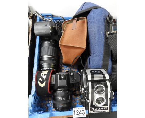 2x Canon Cameras and Ross Ensign Camera 