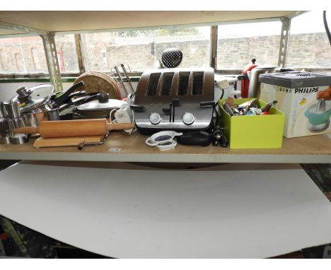 Shelf of Kitchenalia - Russell Hobbs, Phillips etc 