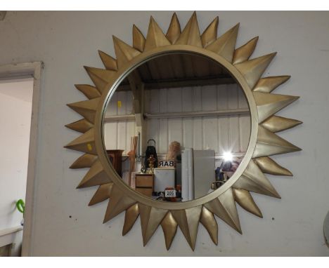 Vintage Circular Gilt Framed Mirror 