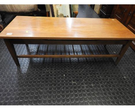 70s Coffee Table with Ladder Shelf Under 