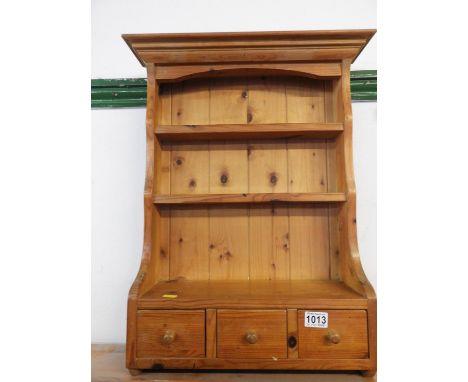 Pine Spice Rack with Three Drawers under 