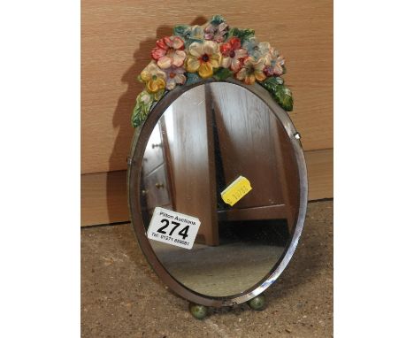 Vintage Oval Bevel Edge Mirror 