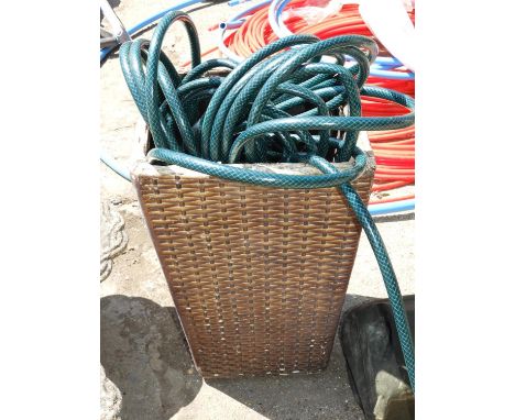 Plastic Garden Planter and Contents - Length of Hose 