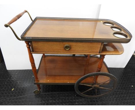 Vintage Wooden Tea Trolley 