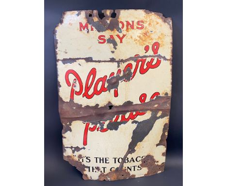 A Player's Please rectangular enamel sign, 22 1/2 x 34 1/2". 