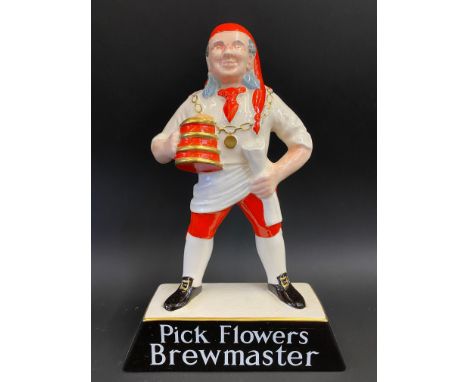 A Flowers Brewmaster advertising figure by Carltonware, 9 1/2" h.