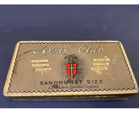 An Army Club cigarettes 'Sandhurst Size' tin.