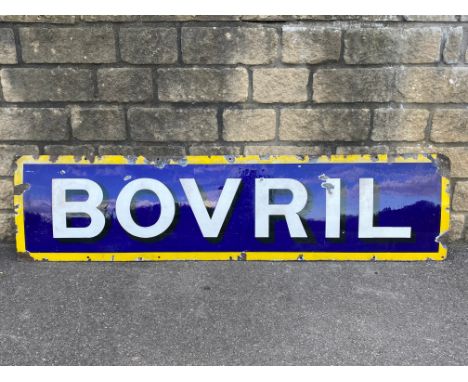 A Bovril enamel sign of good impressive size, 72 x 18".