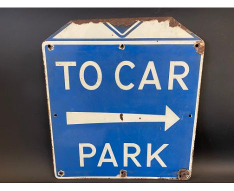 An RAC 'To Car Park' enamel sign by Burnham, 21 x 23 1/2". 