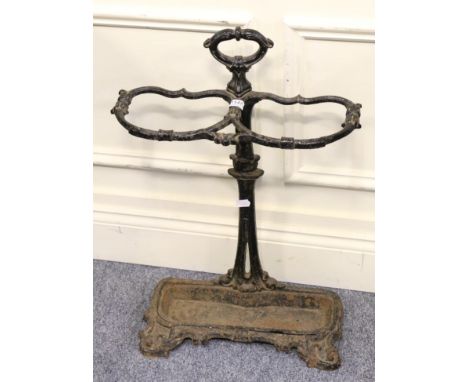 A Victorian cast iron stick stand 