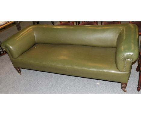 A three seater Chesterfield sofa 