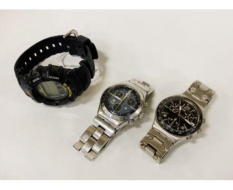 G SHOCK WATCH &amp; 2 SWATCH WATCHES