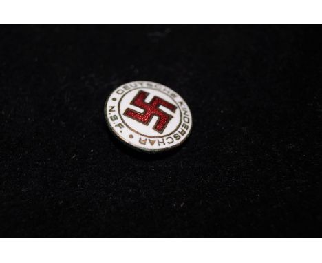 Enamel swastika pin badge