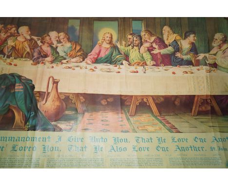 Vintage 'The Last Supper' poster 98cm x 145cm