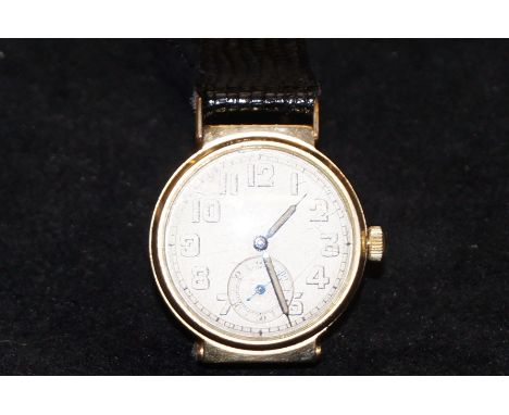 9ct gold cased Titus Geneve vintage wristwatch