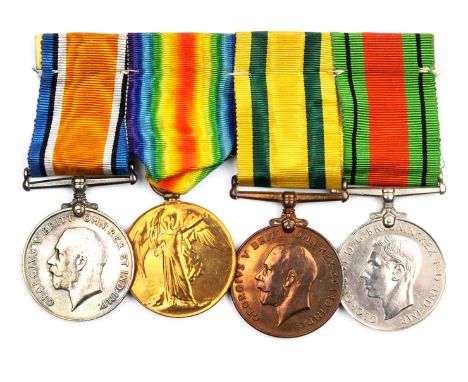 Royal Warwickshire Regiment First War Pair and Territorial War Medal group of four, to 240288 PTE. J. E. SMITH. R. WAR. R. on