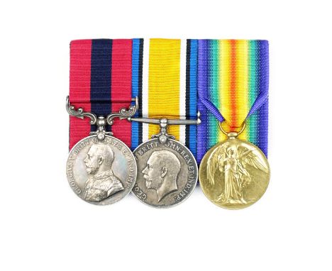 Royal Fusiliers First War DCM group of three to Company Sergeant Major C.S. Cooper, the Distinguished Conduct Medal marked L-
