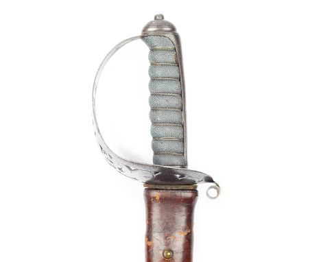 A Boer War period Household Cavalry Trooper’s sword, 86.5cm slightly curved fullered blade with various Ordnance stamps and d