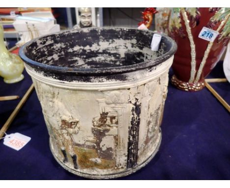 Bretby planter with heavy paint loss, H: 20 cm. Not available for in-house P&amp;P 