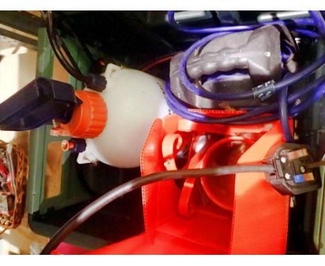 Tools including a garden sprayer. Not available for in-house P&amp;P 