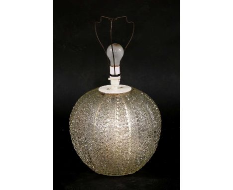 A moulded glass 'urchin' lamp, 1970s, 30cm high 54cm overall