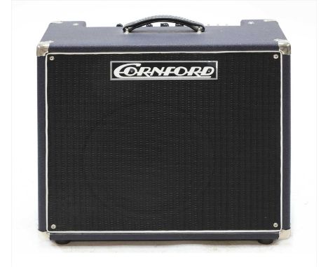A Cornford Carrera combo guitar amplifier, serial number 1567, fitted with a Celestion G12 Vintage 30 speaker, with a dark pu